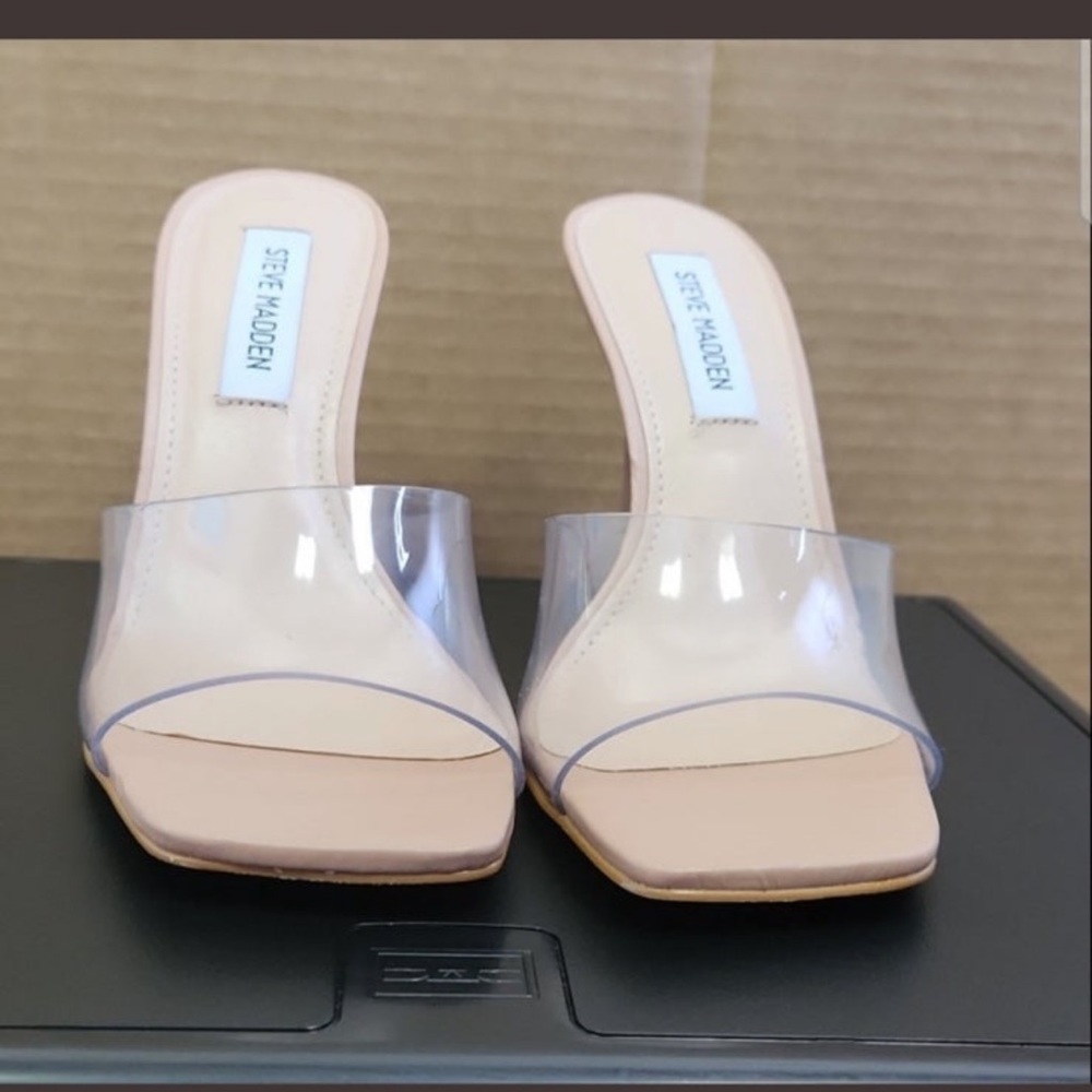 Steve Madden Clear Strap Heels